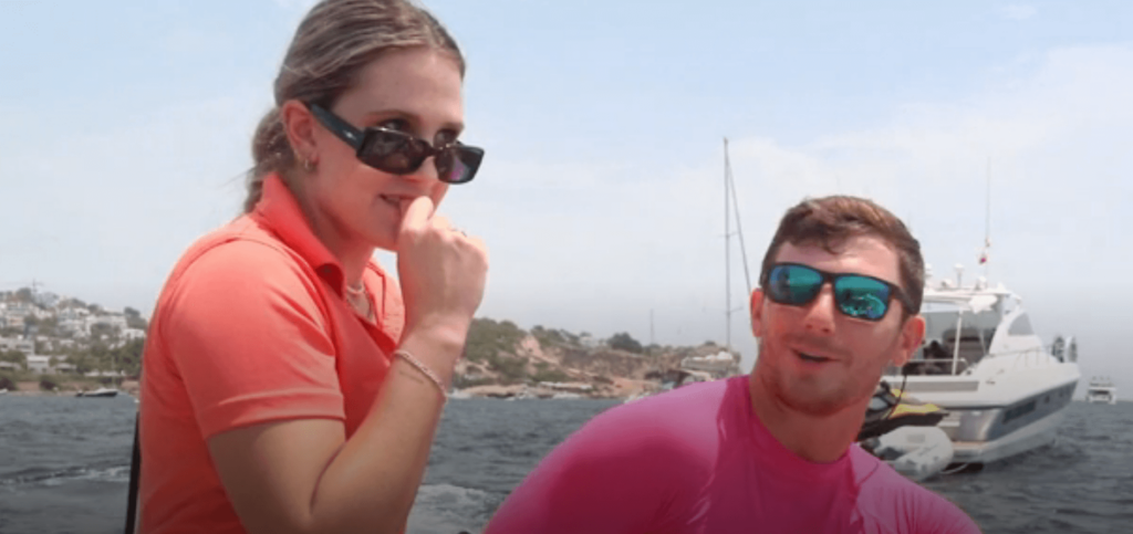 Danni Warren with deckhand Chase Lemacks on Below Deck Sailing Yacht